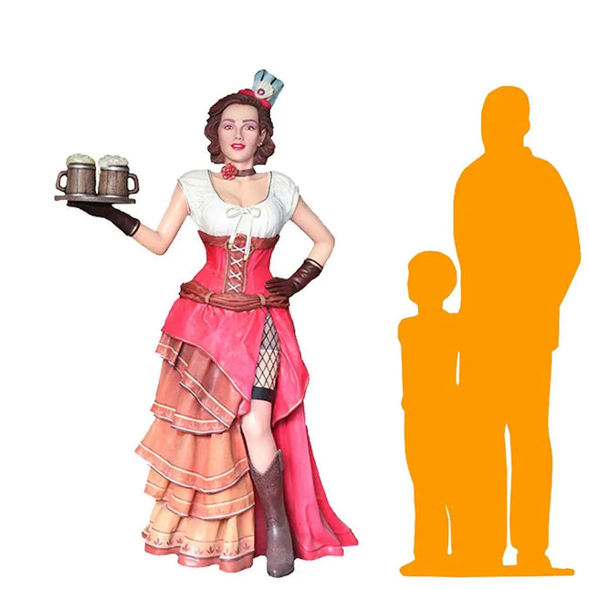 Saloon Girl Clara Life Size Statue LM Treasures - PT