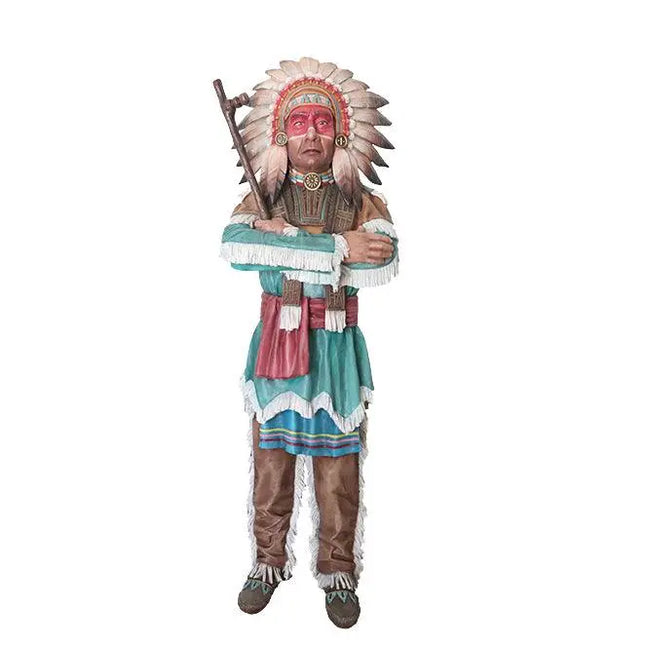 Standing Indian Chief Life Size Statue LM Treasures - PT