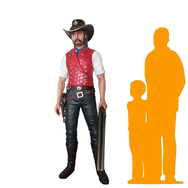 Cowboy Gunslinger Jesse Life Size Statue LM Treasures - PT