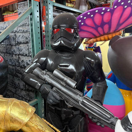 Space Trooper In Black Life Size Statue