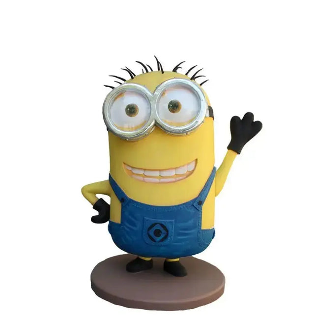 Cartoon Yellow Minion Waving Statue LM Treasures - A