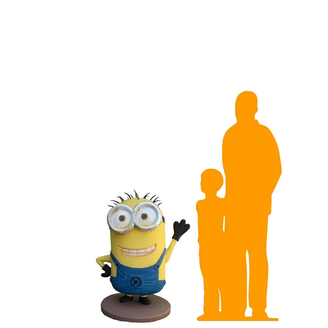 Cartoon Yellow Minion Waving Statue LM Treasures - A
