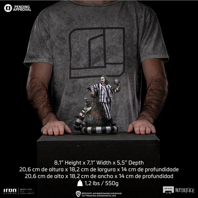 Beetlejuice from Beetlejuice Beetlejuice Statue Art Scale 1/10 Iron Studios LM Treasures - IR
