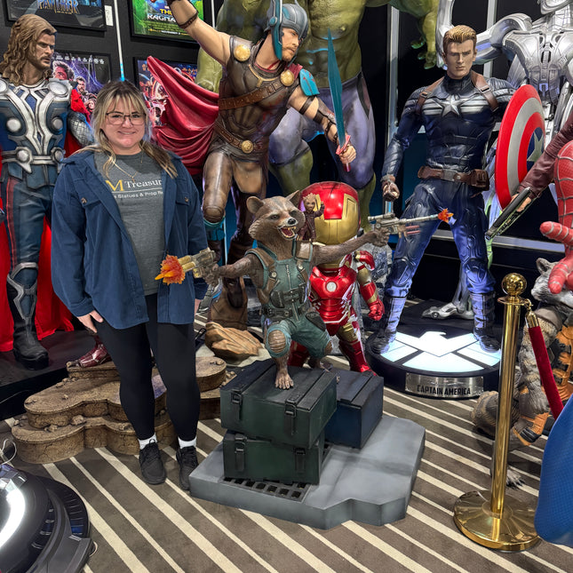 Guardians Of The Galaxy Vol. 2 Rocket & Groot Life Size Pre-Owned Statue