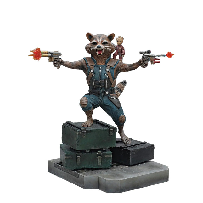 Guardians Of The Galaxy Vol. 2 Rocket & Groot Life Size Pre-Owned Statue LM Treasures - BK