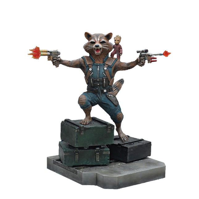 Guardians Of The Galaxy Vol. 2 Rocket & Groot Life Size Pre-Owned Statue
