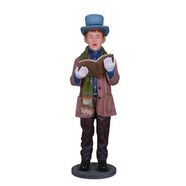 Christmas Caroler Boy Life Size Statue - LM Treasures 