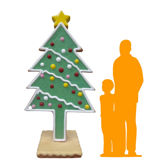 Large Gingerbread Christmas Tree Statue - LM Treasures 