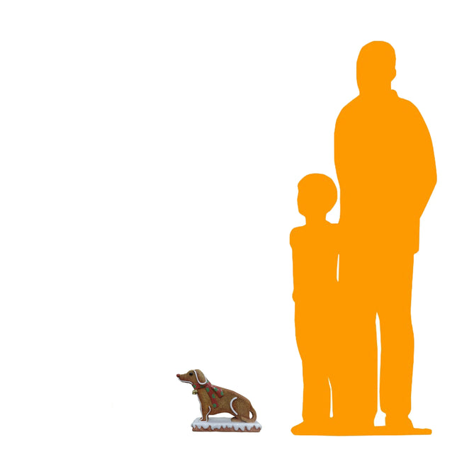 Small Dog Gingerbread Cookie Over Sized Statue LM Treasures - PT