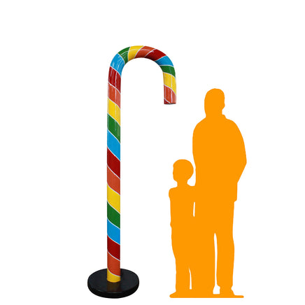 Rainbow Candy Cane Over Sized Statue - LM Treasures 