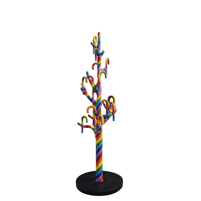 Rainbow Candy Cane Tree Over Sized Statue LM Treasures - PT