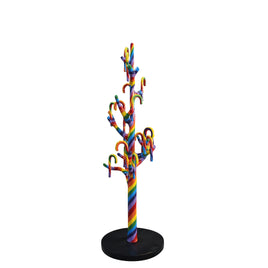 Rainbow Candy Cane Tree Over Sized Statue - LM Treasures 
