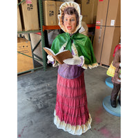 Christmas Caroler Woman Life Size Statue - LM Treasures 