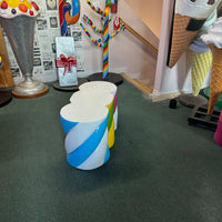 Marshmallow Double Stool Over Sized Statue - LM Treasures 