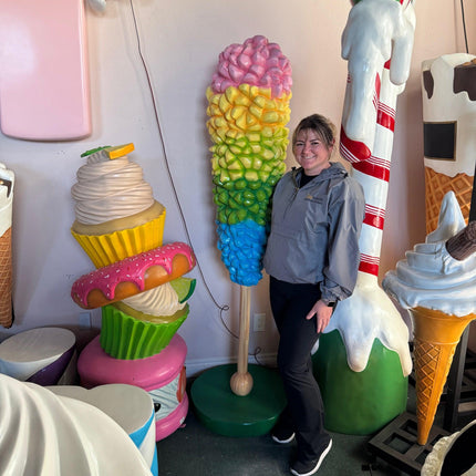 Large Rainbow Rock Candy Over Sized Statue