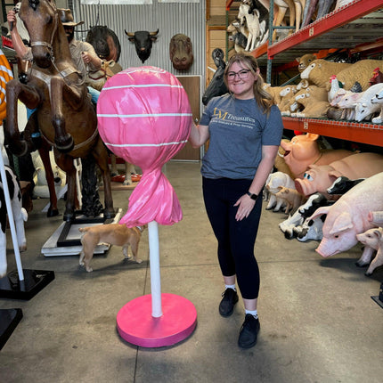 Large Pink Lollipop Over Sized Statue - LM Treasures 