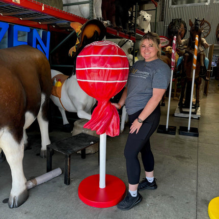 Large Red Lollipop Over Sized Statue - LM Treasures 