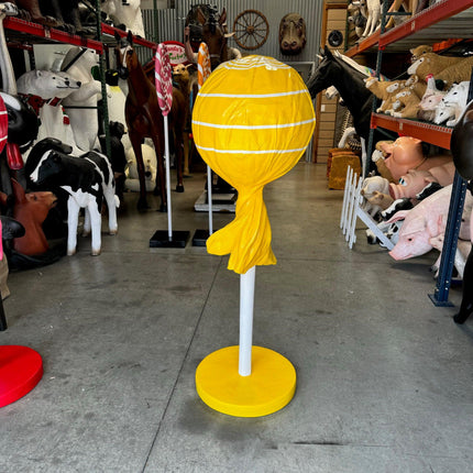 Large Yellow Lollipop Over Sized Statue - LM Treasures 