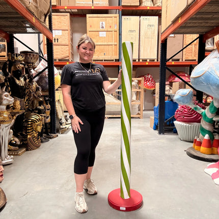 Green Candy Stick Over Sized Statue