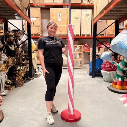 Pink Candy Stick Over Sized Statue