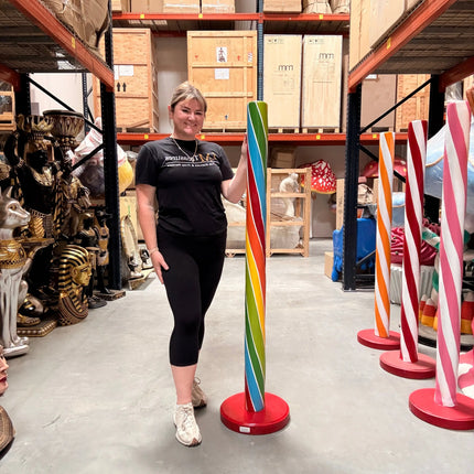 Rainbow Candy Stick Over Sized Statue