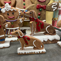 Small Dog Gingerbread Cookie Over Sized Statue - LM Treasures 