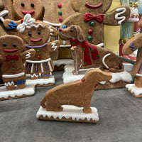 Small Dog Gingerbread Cookie Over Sized Statue - LM Treasures 