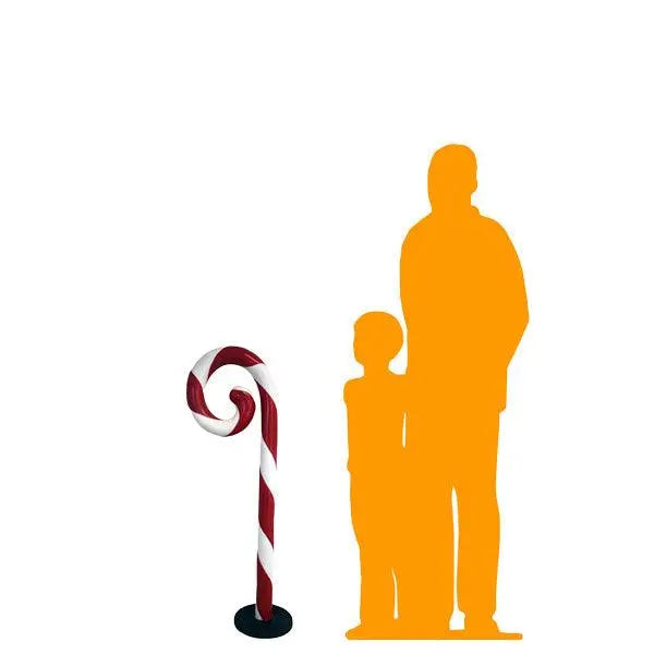Small Swirl Candy Cane Over Sized Statue LM Treasures - PT