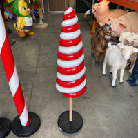 Small Red Cone Lollipop Over Sized Statue