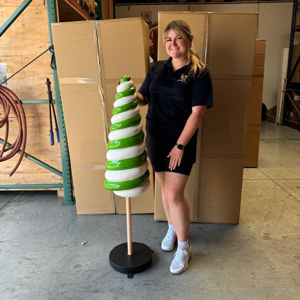 Small Green Cone Lollipop Over Sized Statue