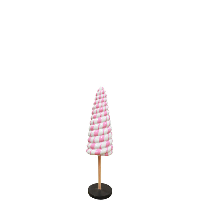 Small Striped Pink Cone Lollipop Over Sized Statue LM Treasures - PT