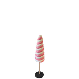 Small Pink Cone Lollipop Over Sized Statue - LM Treasures 