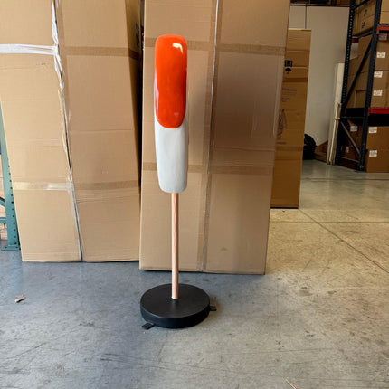 Small Orange Twirl Lollipop Over Sized Statue