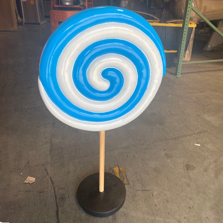 Small Blue Twirl Lollipop Over Sized Statue - LM Treasures 