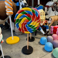 Small Rainbow Twirl Lollipop Over Sized Statue - LM Treasures 