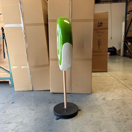 Small Green Twirl Lollipop Over Sized Statue