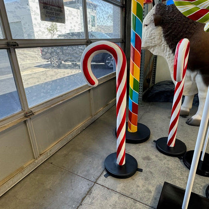 Small Peppermint Candy Cane Over Sized Statue - LM Treasures 