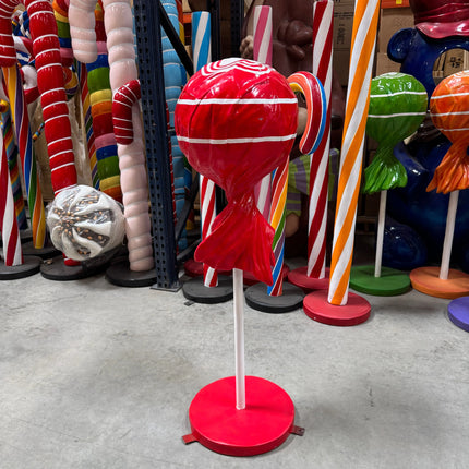 Red Lollipop Over Sized Statue LM Treasures - PT