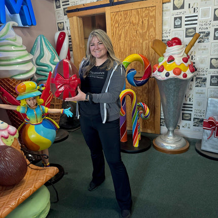 Ribbon Chocolate Easter Egg  Over Sized Statue - LM Treasures 