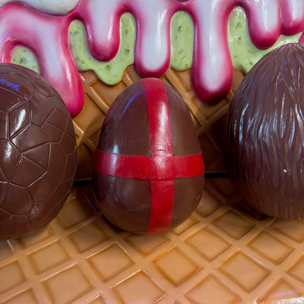 Ribbon Chocolate Easter Egg  Over Sized Statue - LM Treasures 
