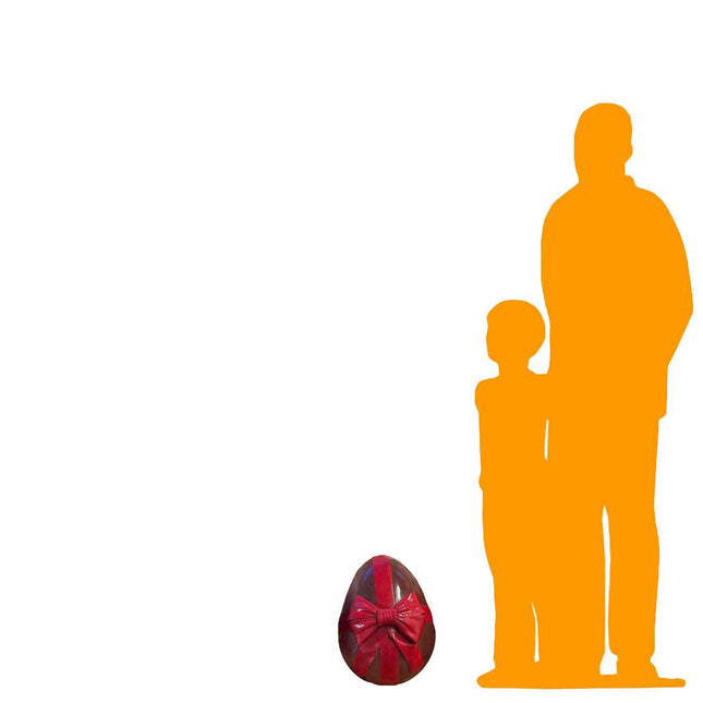 Ribbon Chocolate Easter Egg  Over Sized Statue - LM Treasures 