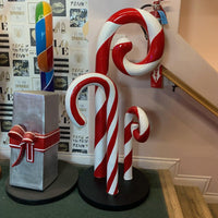 Peppermint Swirl Candy Cane Trio Over Sized Statue - LM Treasures 