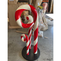 Peppermint Swirl Candy Cane Trio Over Sized Statue - LM Treasures 