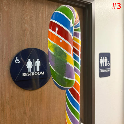 Rainbow Candy Cane No Base Over Sized Statue LM Treasures - PT