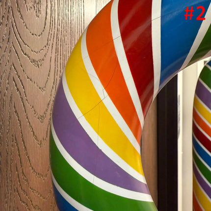 Rainbow Candy Cane No Base Over Sized Statue LM Treasures - PT