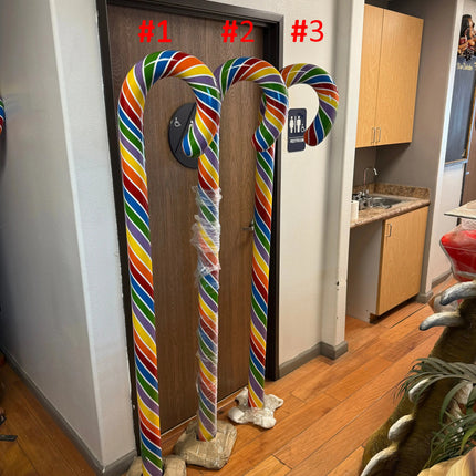 Rainbow Candy Cane No Base Over Sized Statue LM Treasures - PT
