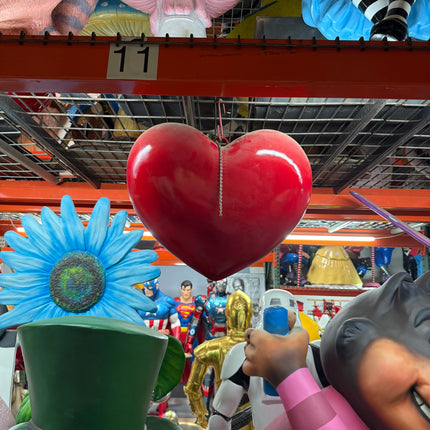 Hanging Heart Over Sized Prop Decor Statue