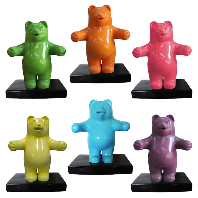 Scratch & Dent Set of 6 Small Gummy Bear Statues LM Treasures - PT