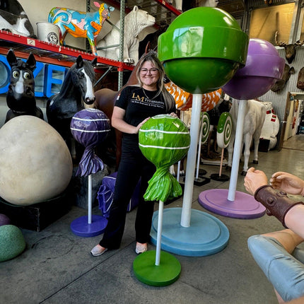 Purple Lollipop Over Sized Statue