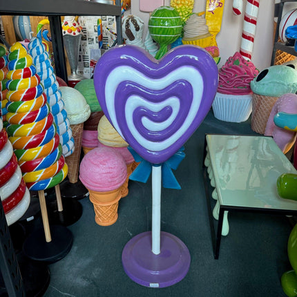 Purple Heart Lollipop Over Sized Statue - LM Treasures 